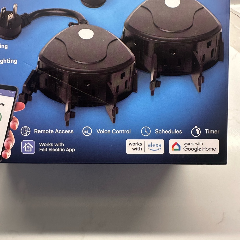 FEIT Black Smart Outdoor Plugs with WiFi Control - Picture 2 of 11